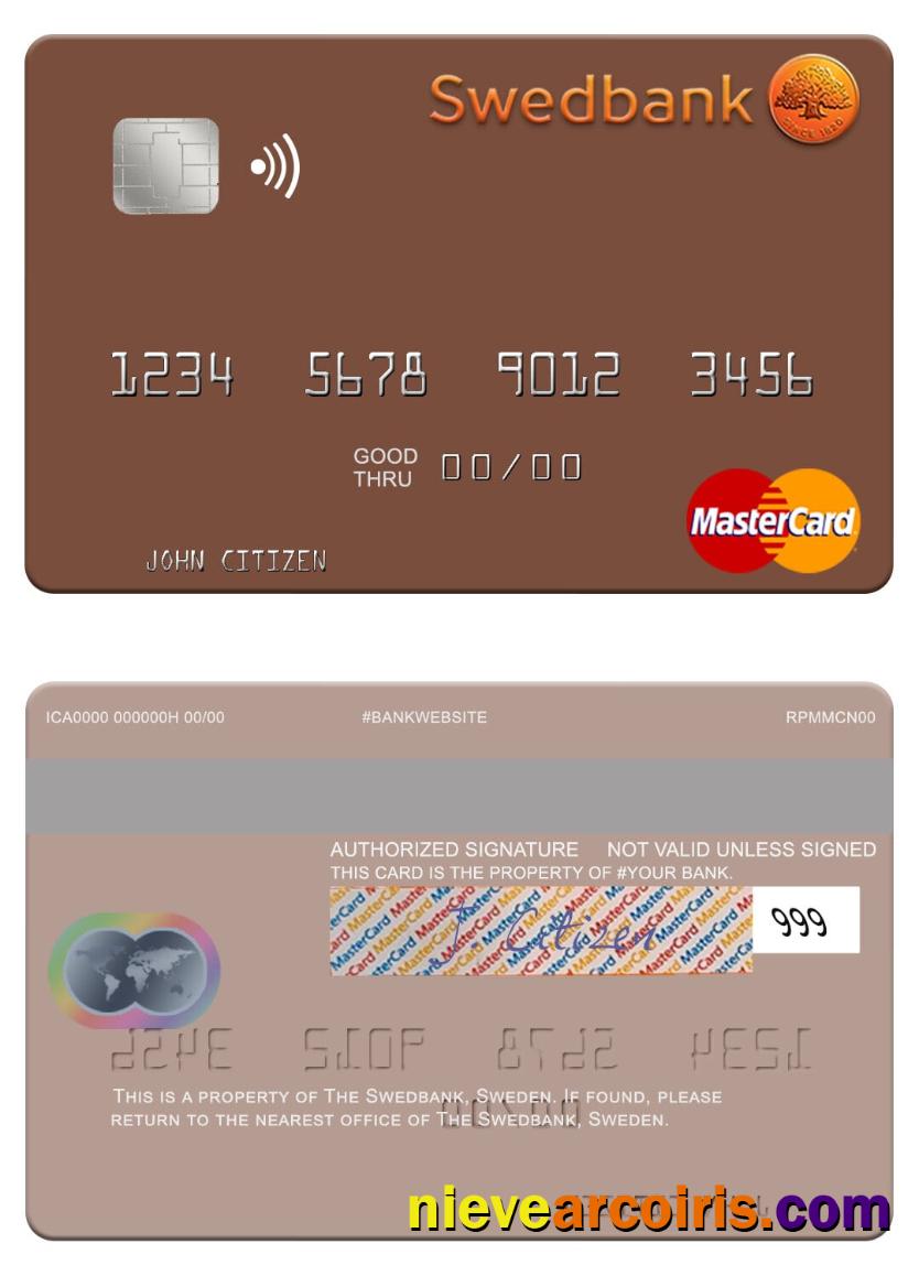 Sweden Swedbank mastercard